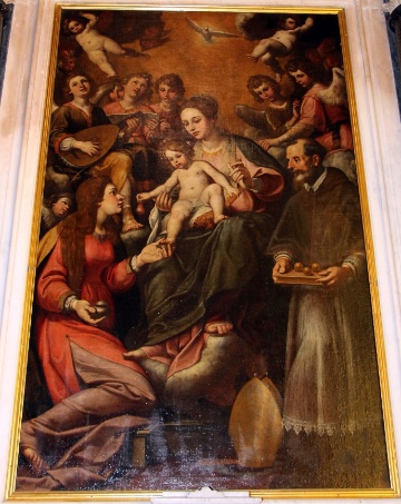 File:Bernardo castello, madonna col bambino tra i ss ...